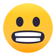 😬 Emoji Rosto Expressando Desagrado na JoyPixels 4.0.