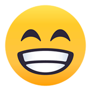 😁 Emoji Cara Radiante Con Ojos Sonrientes en JoyPixels 4.0.