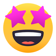 Émoji 🤩 Visage Avec Des étoiles à La Place Des Yeux sur JoyPixels 4.0.