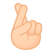 🤞🏻 Emoji Dedos Cruzados: Pele Clara na JoyPixels 4.0.