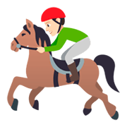 🏇🏻 Emoji Corrida De Cavalos: Pele Clara na JoyPixels 4.0.