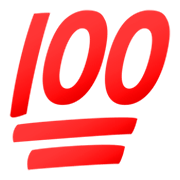 Emoji 💯 100 Punti su JoyPixels 4.0.
