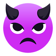 👿 Emoji Cara Enfadada Con Cuernos en JoyPixels 4.0.