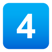 Emoji 4️⃣ Tasto: 4 su JoyPixels 4.0.