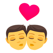 Emoji 👨‍❤️‍💋‍👨 Bacio Tra Coppia: Uomo E Uomo su JoyPixels 4.0.