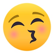 Emoji 😚 Faccina Che Bacia Con Occhi Chiusi su JoyPixels 4.0.