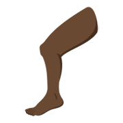 🦵🏿 Emoji Perna: Pele Escura na JoyPixels 4.0.