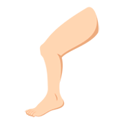 Emoji 🦵🏻 Gamba: Carnagione Chiara su JoyPixels 4.0.