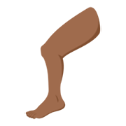 🦵🏾 Emoji Perna: Pele Morena Escura na JoyPixels 4.0.