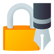Emoji 🔏 Lucchetto Con Penna Stilo su JoyPixels 4.0.