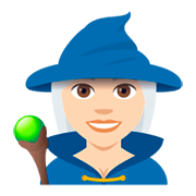 Emoji 🧙🏻 Mago: Carnagione Chiara su JoyPixels 4.0.