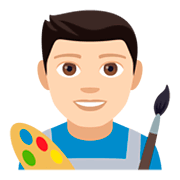 Emoji 👨🏻‍🎨 Artista Uomo: Carnagione Chiara su JoyPixels 4.0.