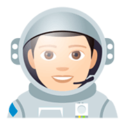 Émoji 👨🏻‍🚀 Astronaute Homme : Peau Claire sur JoyPixels 4.0.
