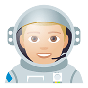 👨🏼‍🚀 Emoji Astronauta Hombre: Tono De Piel Claro Medio en JoyPixels 4.0.