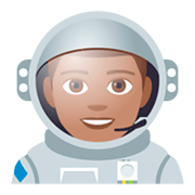 Emoji 👨🏽‍🚀 Astronauta Uomo: Carnagione Olivastra su JoyPixels 4.0.