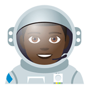 👨🏿‍🚀 Emoji Astronauta Homem: Pele Escura na JoyPixels 4.0.