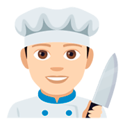 👨🏻‍🍳 Emoji Cozinheiro: Pele Clara na JoyPixels 4.0.