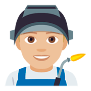 👨🏼‍🏭 Emoji Operario: Tono De Piel Claro Medio en JoyPixels 4.0.