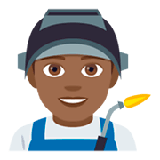 👨🏾‍🏭 Emoji Operário: Pele Morena Escura na JoyPixels 4.0.