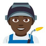 👨🏿‍🏭 Emoji Operario: Tono De Piel Oscuro en JoyPixels 4.0.