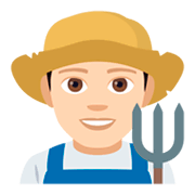 Emoji 👨🏻‍🌾 Contadino: Carnagione Chiara su JoyPixels 4.0.