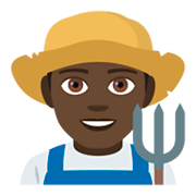 👨🏿‍🌾 Emoji Agricultor: Tono De Piel Oscuro en JoyPixels 4.0.