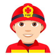 👨🏻‍🚒 Emoji Bombero: Tono De Piel Claro en JoyPixels 4.0.