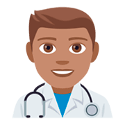 👨🏽‍⚕️ Emoji Profesional Sanitario Hombre: Tono De Piel Medio en JoyPixels 4.0.