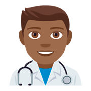 👨🏾‍⚕️ Emoji Profesional Sanitario Hombre: Tono De Piel Oscuro Medio en JoyPixels 4.0.