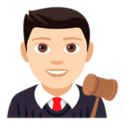 👨🏻‍⚖️ Emoji Juez: Tono De Piel Claro en JoyPixels 4.0.