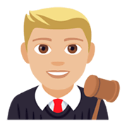 Émoji 👨🏼‍⚖️ Juge Homme : Peau Moyennement Claire sur JoyPixels 4.0.