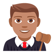 👨🏽‍⚖️ Emoji Juez: Tono De Piel Medio en JoyPixels 4.0.
