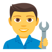 Emoji 👨‍🔧 Meccanico Uomo su JoyPixels 4.0.