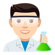 👨🏻‍🔬 Emoji Científico: Tono De Piel Claro en JoyPixels 4.0.