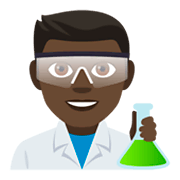 👨🏿‍🔬 Emoji Científico: Tono De Piel Oscuro en JoyPixels 4.0.