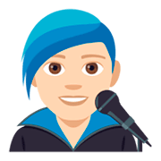 Emoji 👨🏻‍🎤 Cantante Uomo: Carnagione Chiara su JoyPixels 4.0.