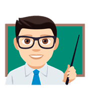 👨🏻‍🏫 Emoji Profesor: Tono De Piel Claro en JoyPixels 4.0.