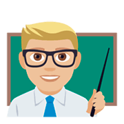 👨🏼‍🏫 Emoji Lehrer: mittelhelle Hautfarbe JoyPixels 4.0.