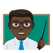 👨🏿‍🏫 Emoji Profesor: Tono De Piel Oscuro en JoyPixels 4.0.