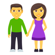Mann und Frau halten Hände Emoji auf JoyPixels 4.0.