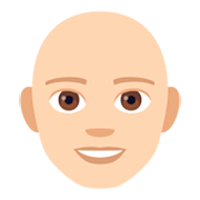 Emoji 👨🏻‍🦲 Uomo: Carnagione Chiara E Calvo su JoyPixels 4.0.