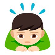 🙇🏻‍♂️ Emoji Homem Fazendo Reverência: Pele Clara na JoyPixels 4.0.