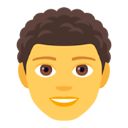 Émoji 👨‍🦱 Homme : Cheveux Bouclés sur JoyPixels 4.0.