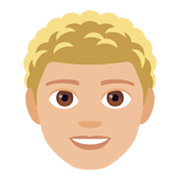 👨🏼‍🦱 Emoji Hombre: Tono De Piel Claro Medio Y Pelo Rizado en JoyPixels 4.0.