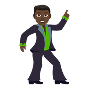 🕺🏿 Emoji Hombre Bailando: Tono De Piel Oscuro en JoyPixels 4.0.