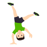 🤸🏻‍♂️ Emoji Hombre Haciendo Una Voltereta Lateral: Tono De Piel Claro en JoyPixels 4.0.