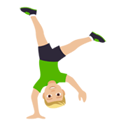 🤸🏼‍♂️ Emoji Hombre Haciendo Una Voltereta Lateral: Tono De Piel Claro Medio en JoyPixels 4.0.