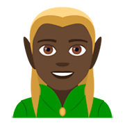 🧝🏿‍♂️ Emoji Elfo Hombre: Tono De Piel Oscuro en JoyPixels 4.0.
