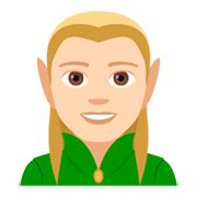🧝🏻‍♂️ Emoji Elfo Hombre: Tono De Piel Claro en JoyPixels 4.0.