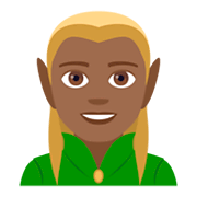 🧝🏾‍♂️ Emoji Elfo Hombre: Tono De Piel Oscuro Medio en JoyPixels 4.0.